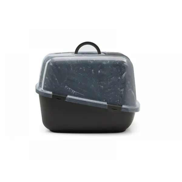 Savic  Nestor Jumbo Marble закрита котешка тоалетна черен мрамор/черно, 66.5х48.5х46.5 см