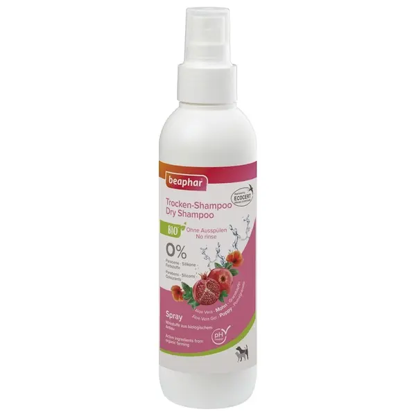 Beaphar BIO Dry Shampoo 200 мл - сух шампоан с био мак, нар, алое вера