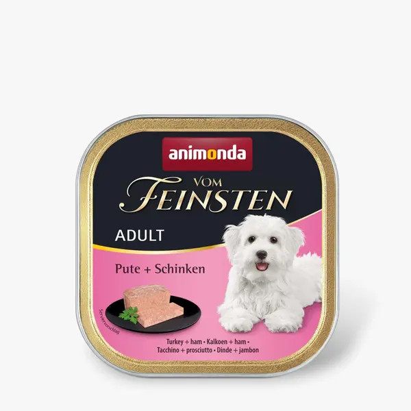 Animonda Vom Feinsten - Пастет за кучета с пуйка и шунка, 150 г