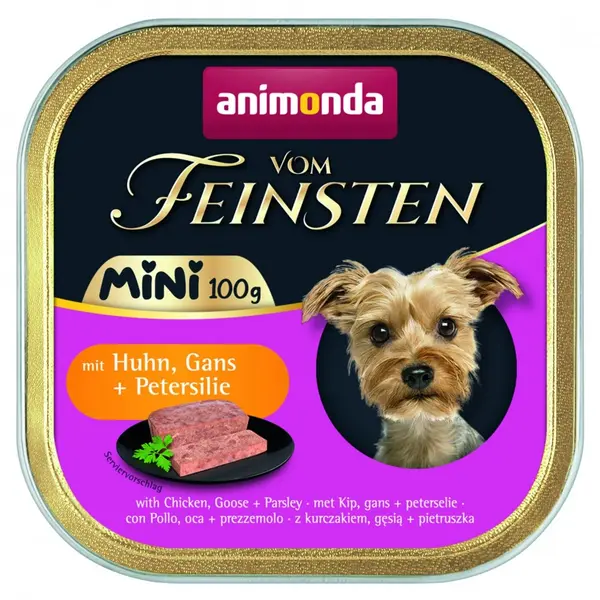 Animonda Vom Feinsten Mini Dog за дребни породи кучета с пилешко, гъше и магданоз, 100 г