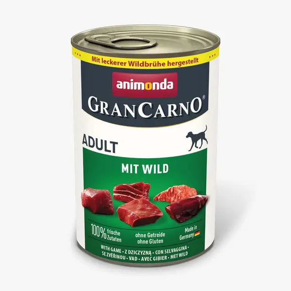 Animonda GranCarno Dog Adult консервирана храна за кучета с дивечово месо, 400 г