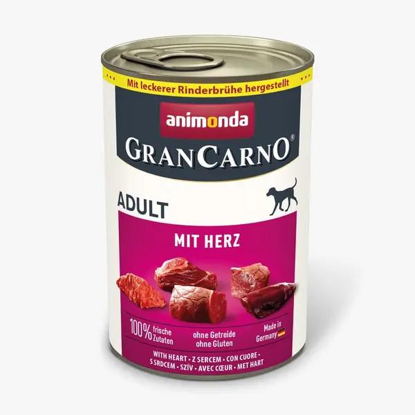 Animonda GranCarno Dog Adult консервирана храна за кучета със сърчица, 400 г