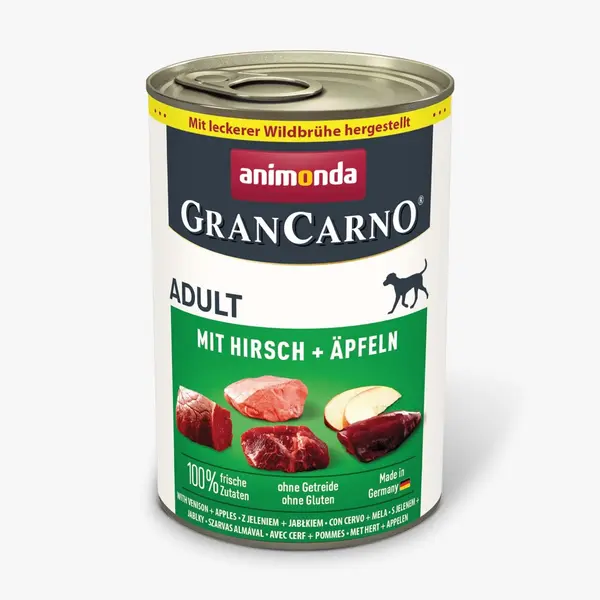 Animonda GranCarno Dog Adult консервирана храна за кучета с еленско месо и ябълки, 400 г