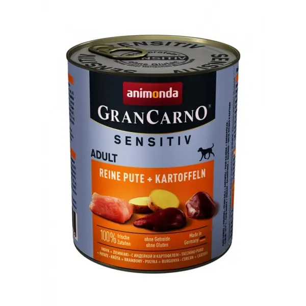 Animonda GranCarno® Sensetive пуйка + картофи, 53% пуйка, 10% картофи, 400 гр