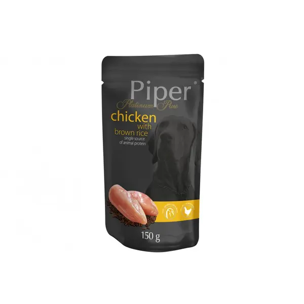 Piper Platinum Pure Chicken Dog Adult - монопротеинов пауч за кучета с пилешко - 10 бр. х 150 гр