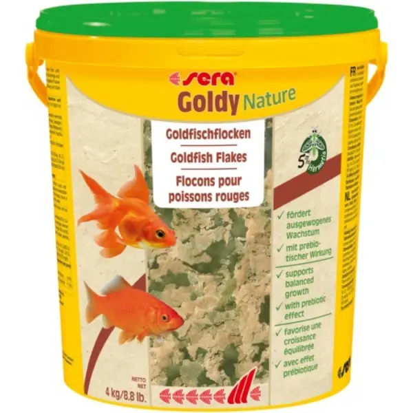 sera Goldy Nature 10000 мл - натурална храна за златни рибки