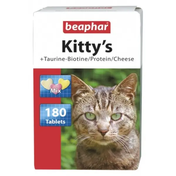 Beaphar Kitty's - микс от витамини, таурин, биотин и протеин за котки -180 бр
