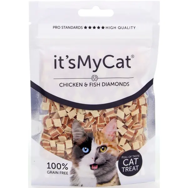 Its my dog It's My Cat Chicken & Fish Diamond 50 г - лакомство за котка пиле и риба