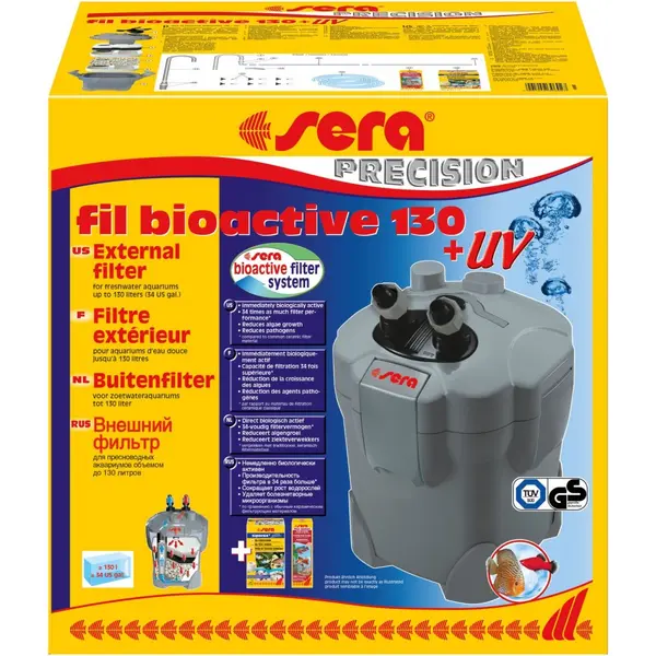 sera външен филтър sera fil Bioactive 130 + UV - 300 л/ч за аквариуми до 130 л