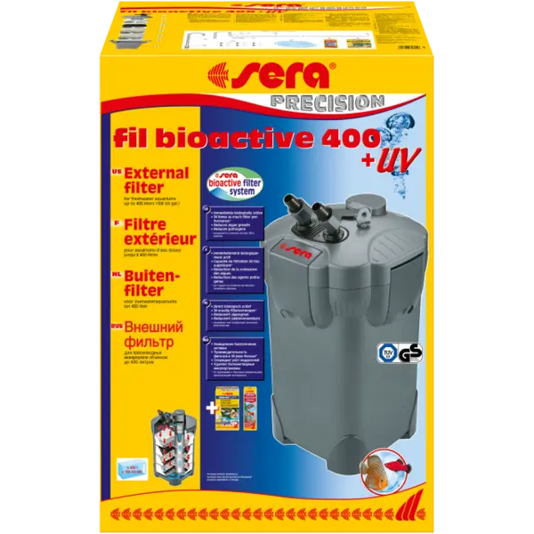 sera външен филтър sera fil Bioactive 400 + UV - 1100 л/ч за аквариуми до 400 л