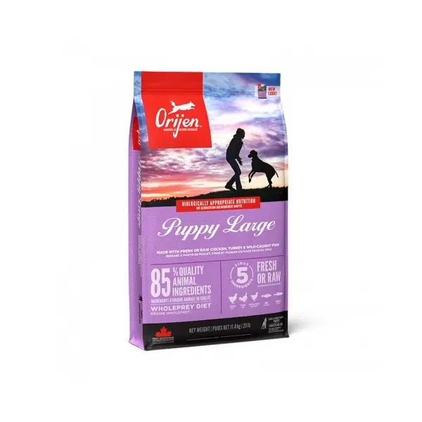 Orijen Puppy Large - суха храна за подрастващи кучета от едри породи - 11.4 кг