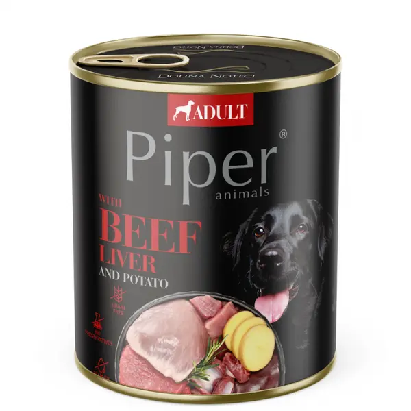 Piper  Adult Dog храна за кучета с телешки дроб и картофи, 800 г
