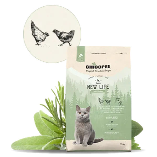 Chicopee Храна за котка  Classic Nature Line Kitten до 12 месеца, 1.5 кг