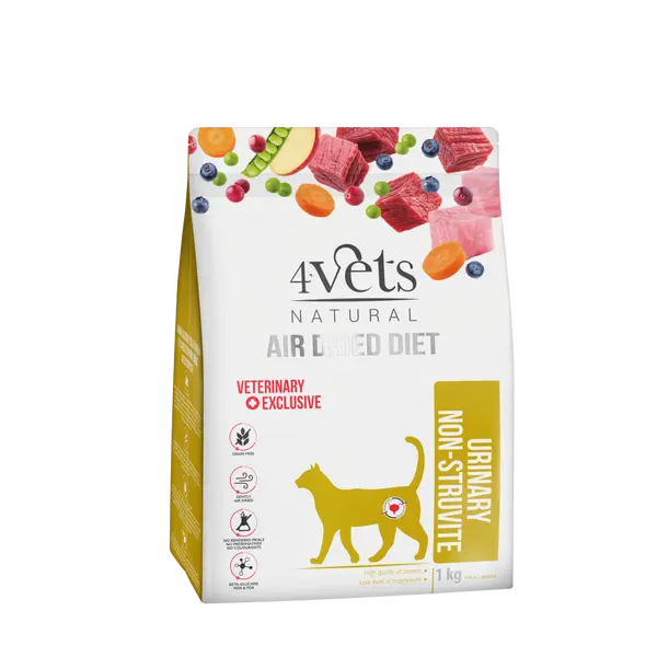 4vets Cat Natural суха храна за котки с уринарни проблеми, 1 кг