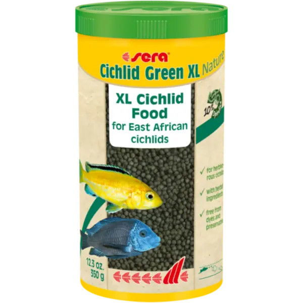 sera Cichlid Green XL Nature 1000 мл - гранулирана храна за цихлиди