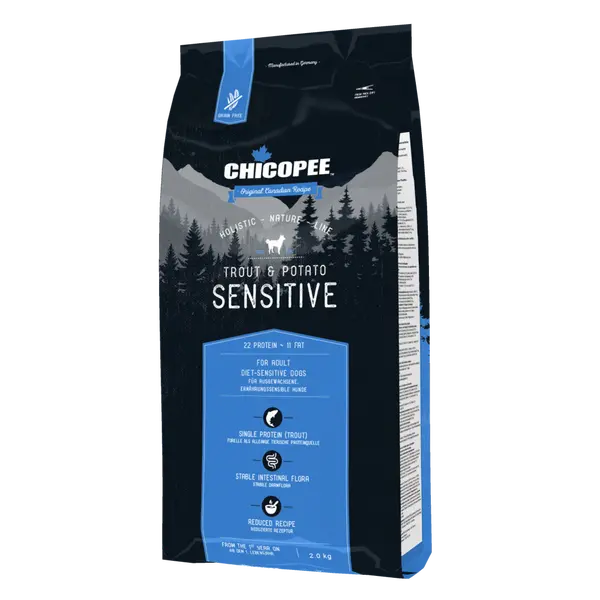 Chicopee  Dog HNL Sensitive за кучета с чувствителен стомах, пъстърва и картофи, 2кг