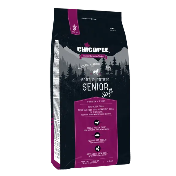 Chicopee  Dog HNL Senior Soft+ мека гранула за възрастни кучета, козе и картофи, 2кг