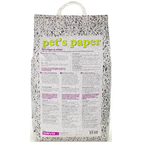 Esve Pet`s Paper - постелка за дребни животни от рециклирана хартия, 3.6 кг/10 л