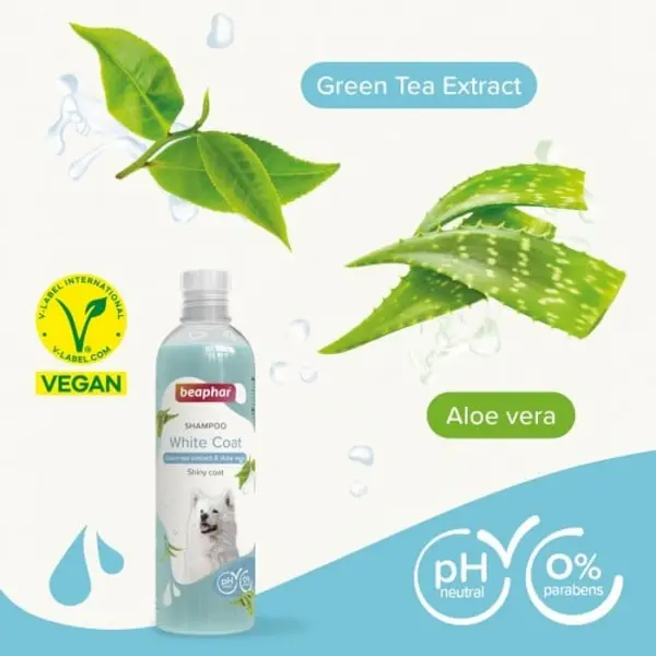 Beaphar  Shampoo White Coat - шампоан с алое вера за бяла козина 250 мл