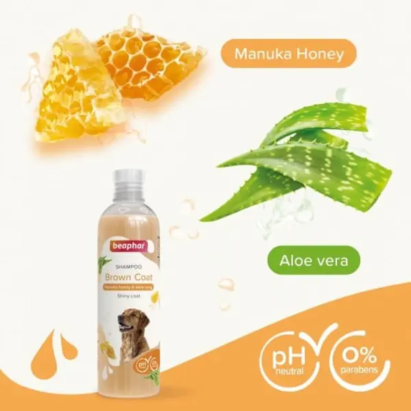 Beaphar  Shampoo Brown Coat - шампоан с алое вера за кафява козина 250мл NEW