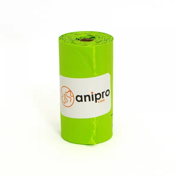 Anipro  компостируеми хигиенни торбички за кучешки отпадъци, кутия 8 х 15 бр, 34х23 см