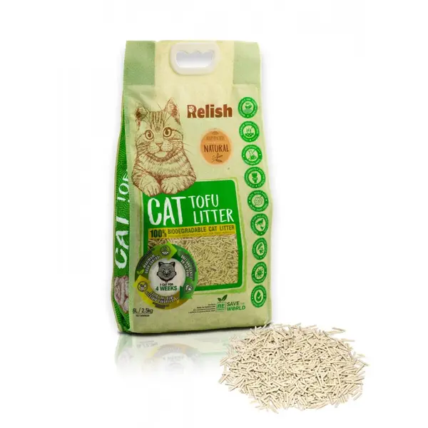Relish Cat Tofu Litter котешка постелка тофу Натурал 6 л.