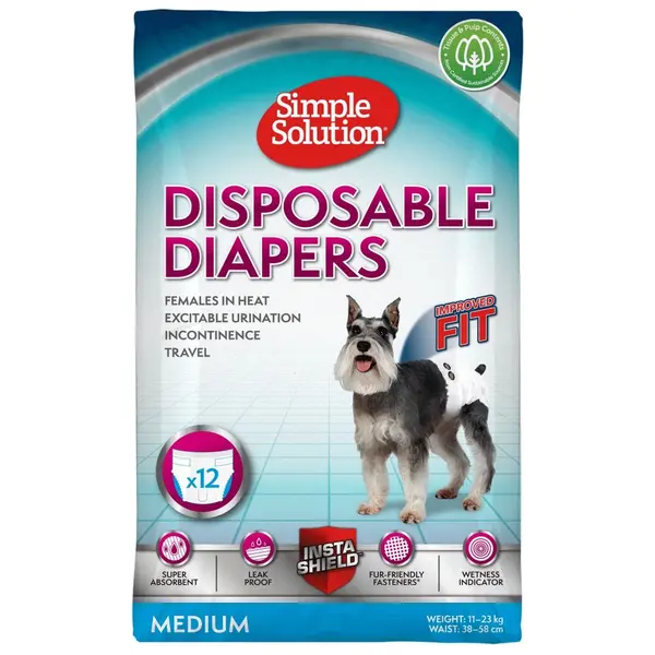 Simple Solution  памперс за женски кучета, М 12бр
