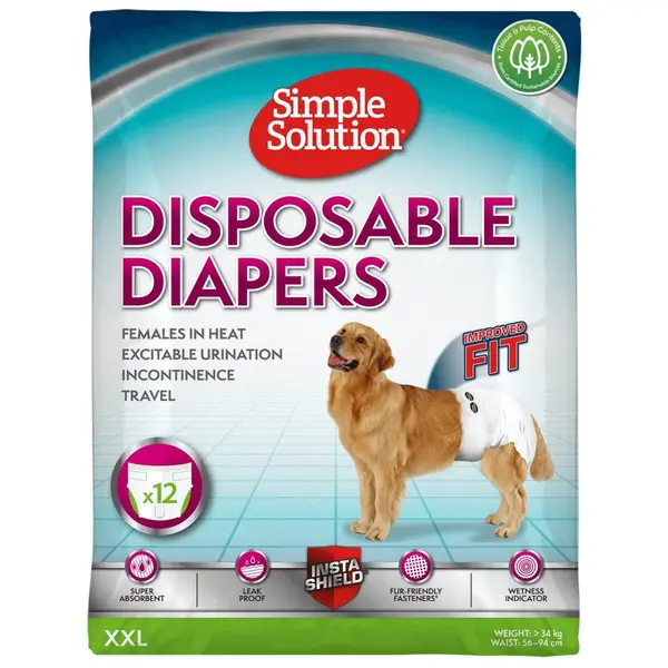 Simple Solution  памперс за женски кучета, XXL 12бр