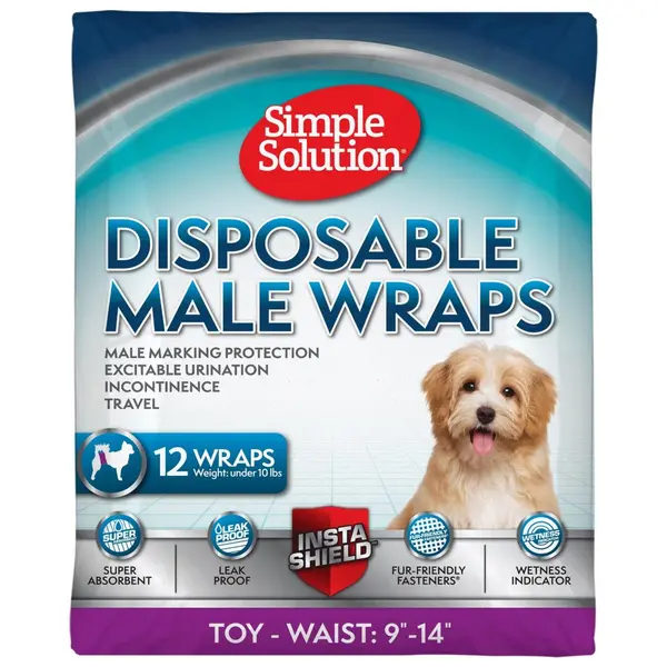 Simple Solution  памперс за мъжки кучета, XS/Toy 12бр, 23 - 36 см