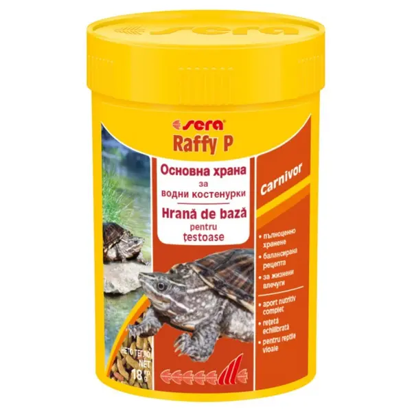 sera Raffy P Nature - гранулирана храна за костенурки, 10 000 мл