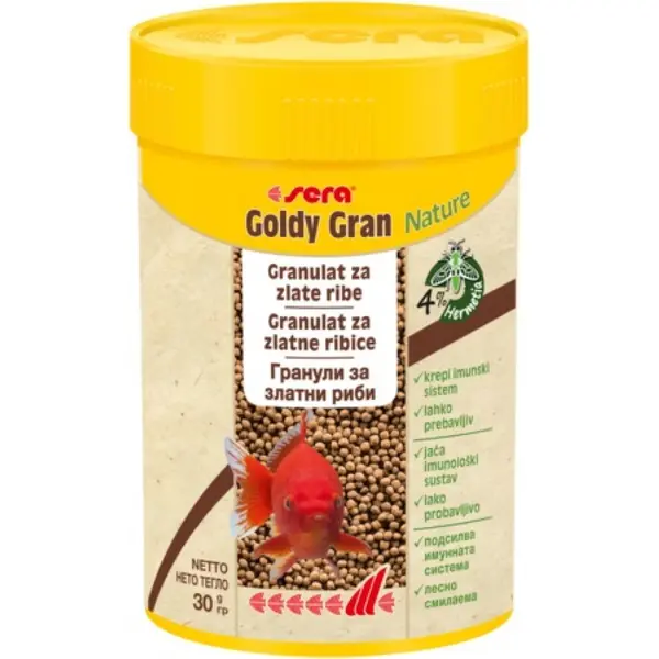 sera Goldy Gran Nature 250 мл - за златни рибки, топ качество