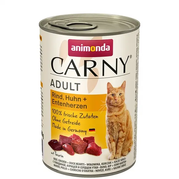 Animonda Carny Adult 400 г говеждо + пиле + патешки сърца