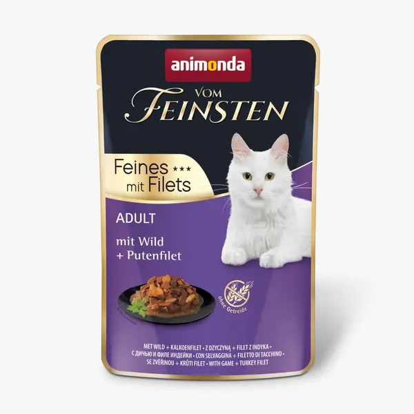Animonda Vom Feinsten Cat - пауч с дивеч и с пуешко филе, 85 г