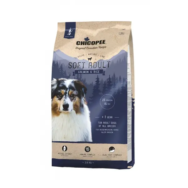 Chicopee  Classic Nature Soft Adult полувлажна, мека със сьомга и ориз, 2кг