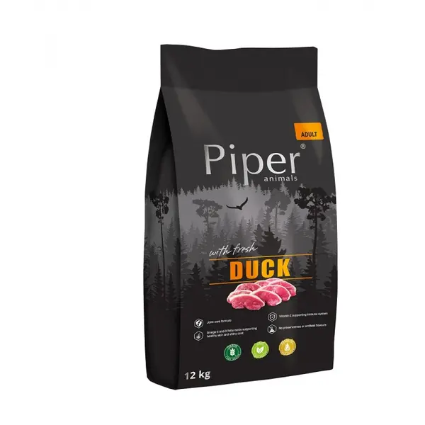 Piper  Dog Duck 12kg - суха храна за кучета над 1 год. с патешко месо
