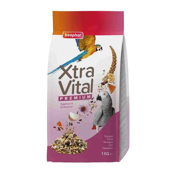 Beaphar  XtraVital премиум храна за големи папагали, плик, 1 кг
