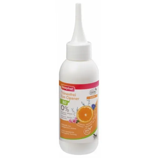 Beaphar  BIO Eye Cleaner 100 мл - лосион за почистване на очи с био синя боровинка, хамамелис, роза