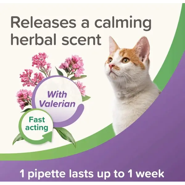 Beaphar StressLess Herbal Calming Spot-On успокояващи пипети за котки, 3 бр