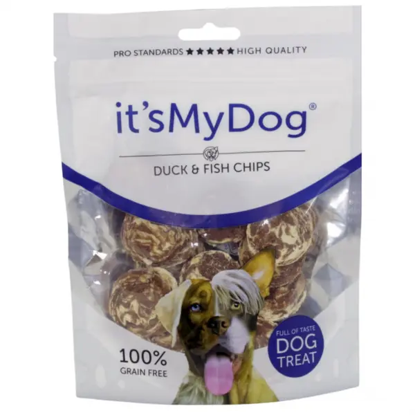 Its my dog It`s My Dog лакомство за кучета, чипс с патешко и риба, 85 г