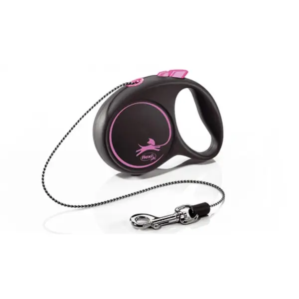 Flexi  Black Design М - 5м въже, до 20кг, розово