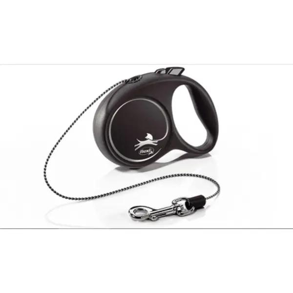 Flexi  Black Design М - 5м въже, до 20кг, черно