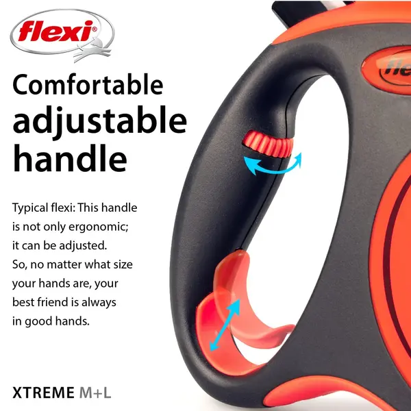 Flexi  Xtreme L - 8м лента, до 55кг - цвят оранж