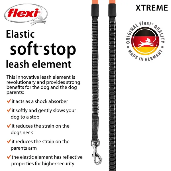 Flexi  Xtreme L - 8м лента, до 55кг - цвят оранж