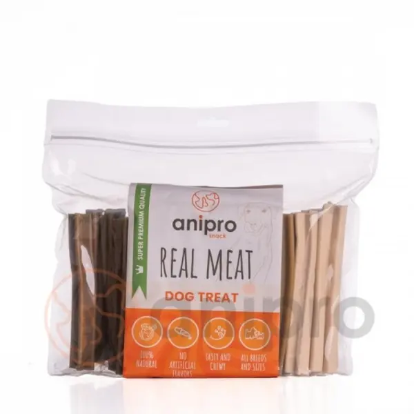 Anipro  Real Meat - лакомство за кучета, дентални пръчки, 12.5 см, 1 кг