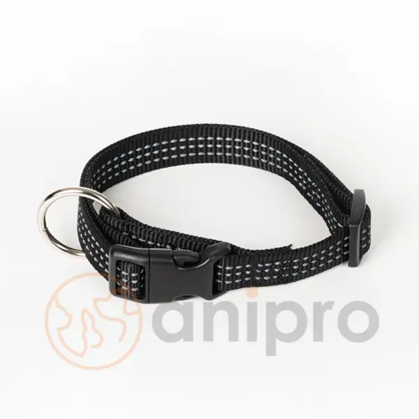 Anipro  Sport+ нашийник лента със светлоотразителни нишки 25мм/45-65см черен