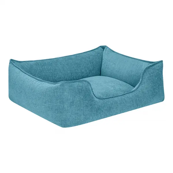 Pet Comfort Alpha легло за кучета и котки, луксозна дамаска, тюркоаз, М, 65х80 см