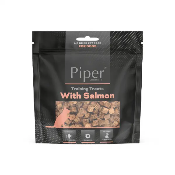 Piper  Training Treats Salmon натурални лакомства за кучета със сьомга, подходящи за обучение, 130 г