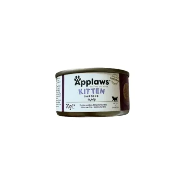 Applaws Kitten Sardine in Jelly - Хапки сардина в желе за подрастващи котенца, консерва 70 г