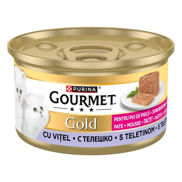 Gourmet Gold Kitten - мус за малки котенца с телешко, 85 г