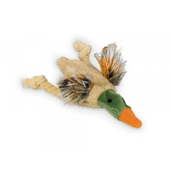 Nobby Plush duck with catnip - играчка за котки с привличаща билка, плюшена патица, 10 см